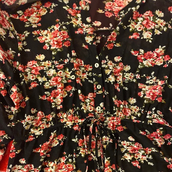 Flower pattern shirt blouse - Picture 2 of 5